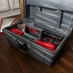 black and red tool box