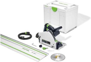 Festool 577014 Plunge-Cut Track Saw TS 55 FEQ-F-Plus-FS with 55-Inch Guide Rail 